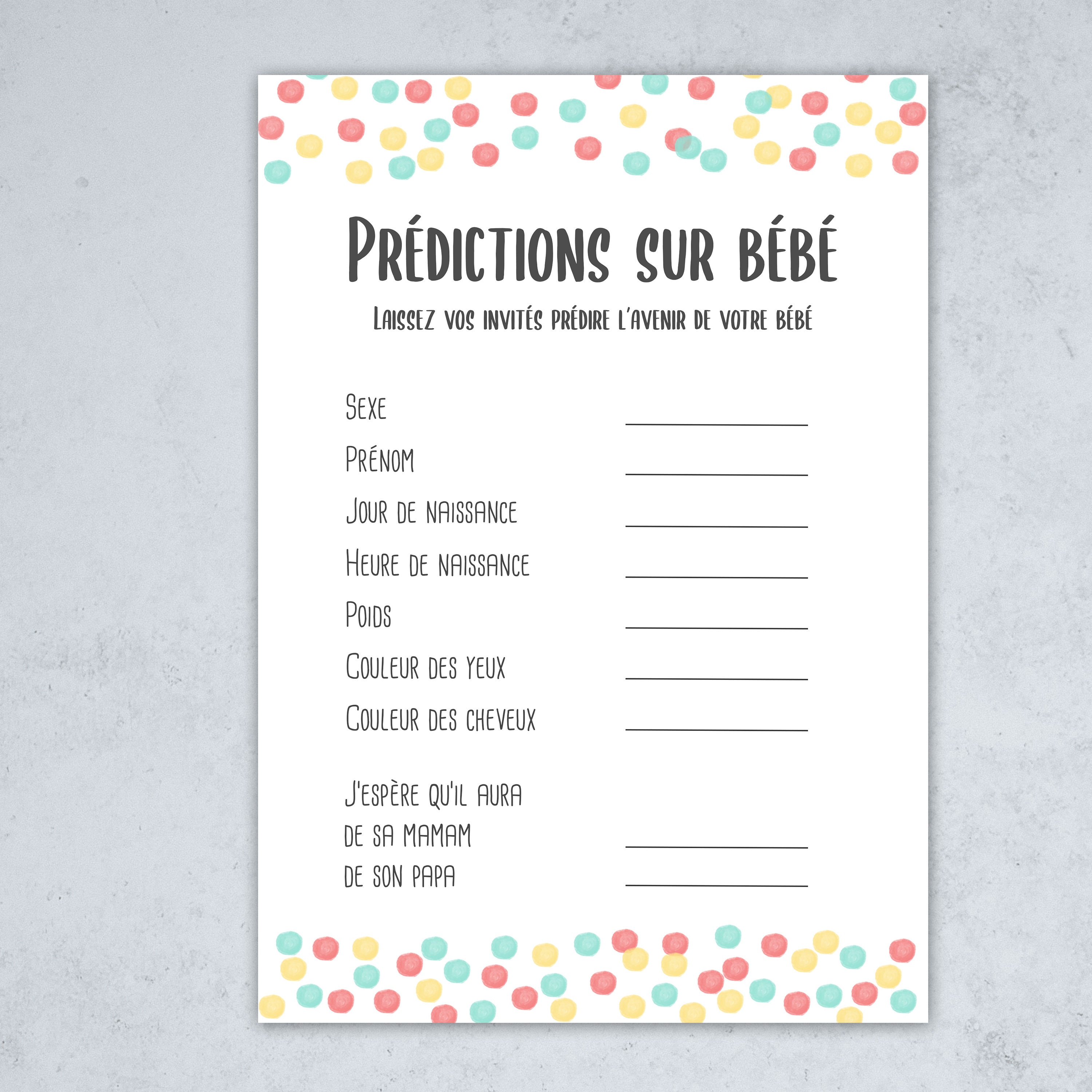 Baby Predictions Baby Shower Game Pea Collection Instant Etsy Baby Predictions Baby Shower Game Pea Collection Instant Etsy
