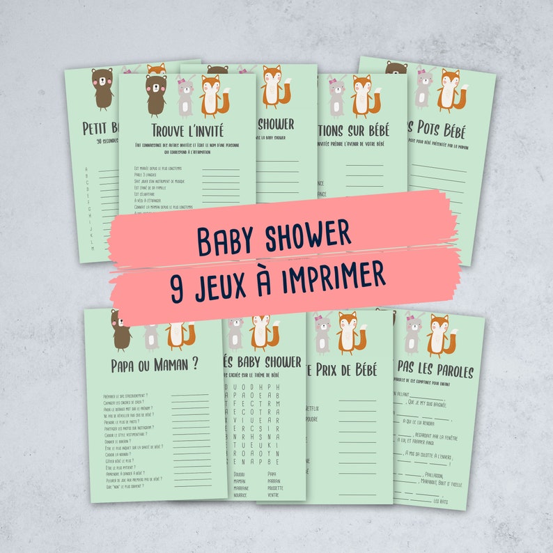 9 jeux pour une baby shower