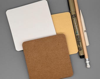 60 cartulinas cuadradas de 8,9 cm para dibujo de arte zen - 350 g/m²