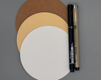 60 cartulinas circulares de 11,7 cm para dibujo de arte zen - 350 gramos por metro cuadrado (gsm)