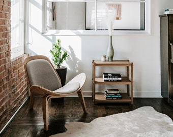 Akita End Table - Oiled Oak - Night Stand - Side Table - Bedside Table - Modern Shelving