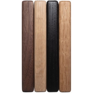 Wood Finish Samples: Oak, Ash & Walnut with Danish Cord