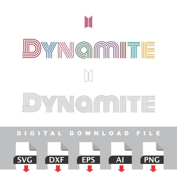 Download Bts Dynamite Svg Svg Cut Files Silhouette Cut Files Cricut Etsy