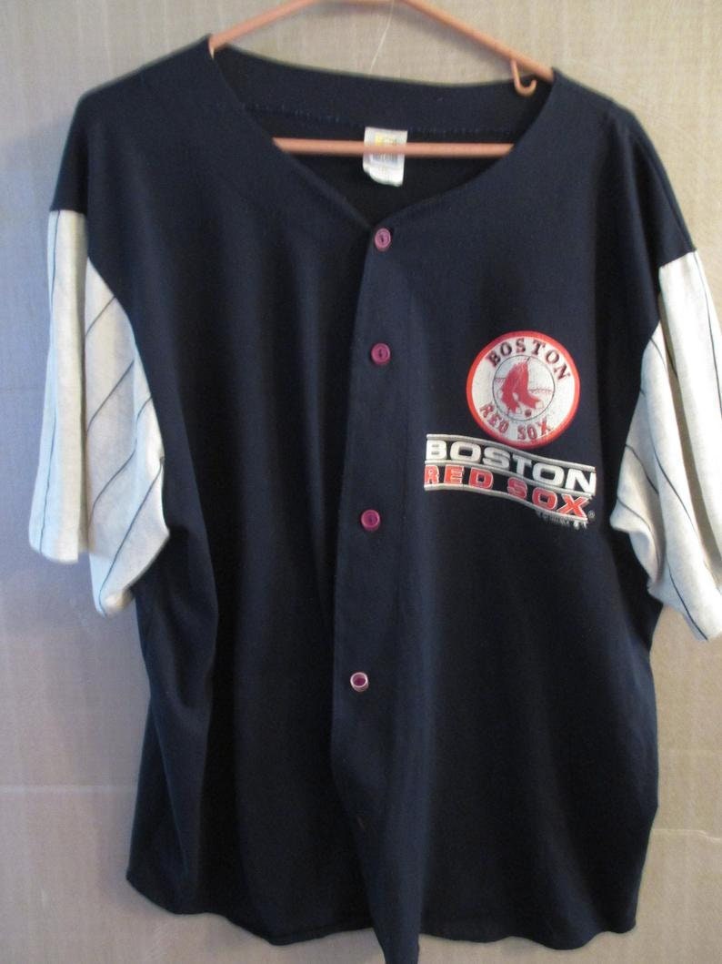boston red sox button down jersey