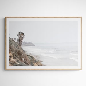 Grandview 8734| Grandview Beach| Encinitas| Leucadia| Neutral Minimalist Surf Art| San Diego Print| San Diego Wall Art| San Diego Beaches|