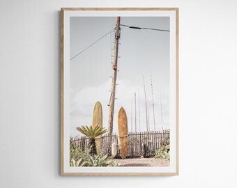 Laguna Beach Surfboard Art Print: California Coastal Photography