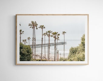 San Clemente 8399 |San Clemente Pier |San Clemente Beach Surf Wall Art| California Photography| Pastel Beach Print| San Clemente Art