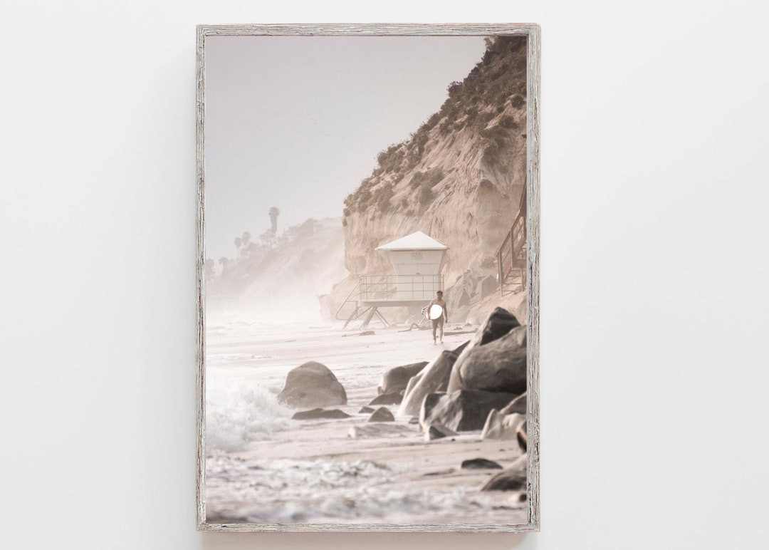 Moonlight Beach 4606 Encinitas Surf Wall Art Minimalist Surf Art Surf Poster Surf Wall Decor