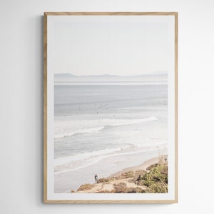 Del Mar Beach 9861| Del Mar| Minimalist Surf Art| San Diego Wall Art| Surf poster| Surf Art Print| Minimalist Ocean Print| Surfing Poster