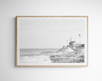 WindanSea 8298| La Jolla| WindanSea Beach| Black and White Beach Photography| San Diego Art| WindanSea Print| San Diego Print