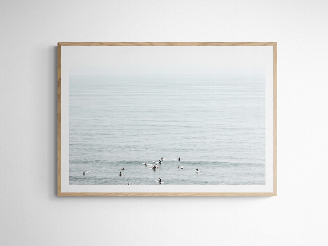 Encinitas 6733 Minimalist Surf Art San Diego Wall Art Surf Poster San Diego Art Surfboard Wall