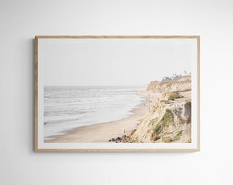 Torrey Pines 7037| Torrey Pines| San Diego Art| California Beaches| San Diego Print| Neutral Beach Print| Torrey Pines Beach Print| Del Mar