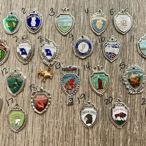 Vintage Reise Schild Charms/Anhänger | Mittlerer Westen der USA