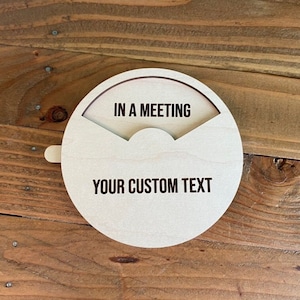 Personalized Work From Home Privacy Sign - Wood Custom Do Not Disturb/Please Knock/In A Meeting, Office Door Sign - Gift For Spouse/Partner