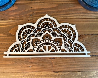Wood Mandala Macrame Frame - Laser Cut Board - Fiber Art Wood Blank