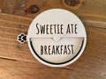 Custom Dog Feeding Tracker - Personalized Pet Reminder Supplies - Wood Toggle Chart - Breakfast/Dinner Refrigerator Magnet - New Puppy Gift