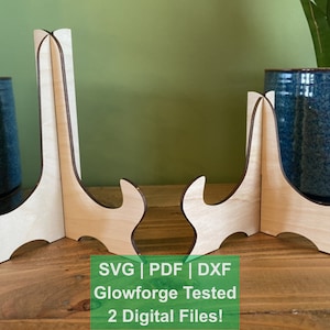 Staffelei Ständer für Herzen Laser-Datei - SVG DXF PDF Glowforge Cut-Datei