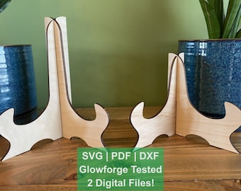 Chevalet support pour fichier laser coeurs - fichier de coupe Glowforge SVG DXF PDF