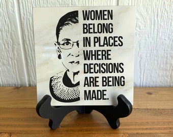 RBG Gift For Lawyers Desk Accessory For Law Students Sign For Aspiring Judge Feminist Women Empowerment Office Decor Ideas For Principals