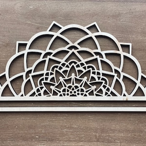 Macrame Frame - Wood Mandala Laser Cut Board - Fiber Art Wood Blank Hanger