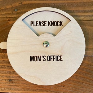5" Custom Work From Home Privacy Sign - Wood Do Not Disturb/Please Knock/In A Meeting, Office Door Sign - Gift For Spouse/Partner
