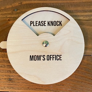 5&quot; Custom Work From Home Privacy Sign - Wood Do Not Disturb/Please Knock/In A Meeting, Office Door Sign - Gift For Spouse/Partner