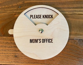 5" Custom Work From Home Privacy Sign - Wood Do Not Disturb/Please Knock/In A Meeting, Office Door Sign - Gift For Spouse/Partner