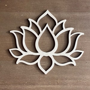 Wood Lotus Flower Macrame Frame - Laser Cut Board - Fiber Art Wood Blank