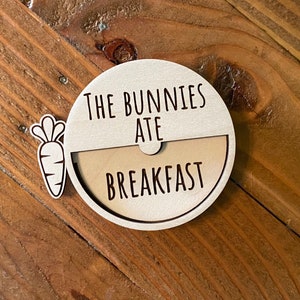Bunny Feeding Tracker - Personalized Pet Reminder Supplies - Rabbit Lover Gift - Breakfast/Dinner Refrigerator Magnet - New Pet Gift