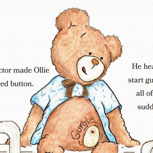 Ostomy Bear & Book, ostomy teddy bear, teddy bear, childrens, ostomy, colostomy, surgery, ileostomy, recovery, stoma image 4