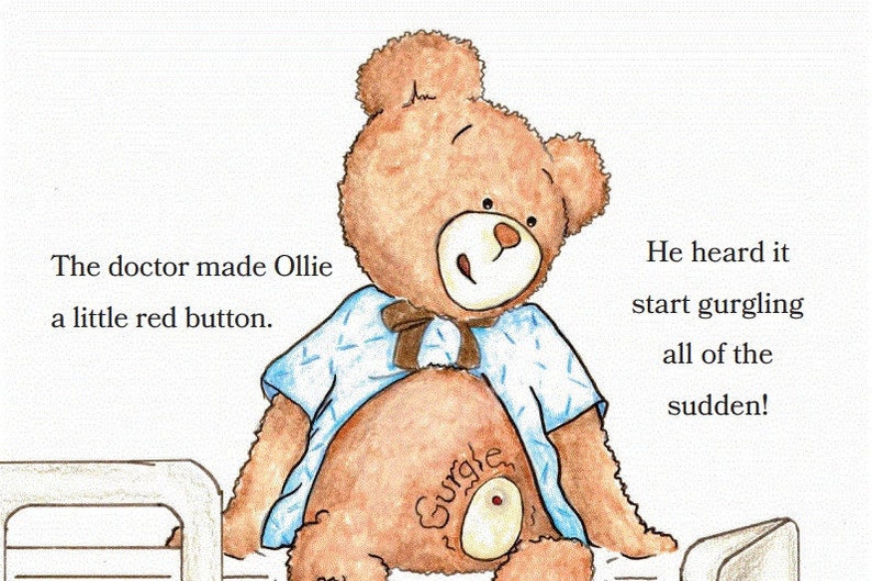 Ostomy Bear & Book, ostomy teddy bear, teddy bear, childrens, ostomy, colostomy, surgery, ileostomy, recovery, stoma image 4