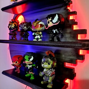 Funko pop shelves, Funko pop display case light up, Funko pop storage, Funko pop display, Funko pop holder, Display shelf for figures,