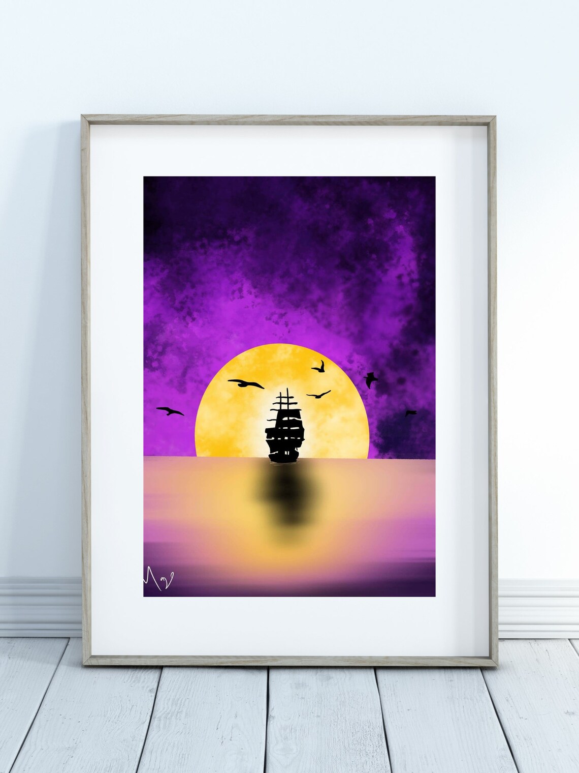 Pirate Ship Art Print Etsy