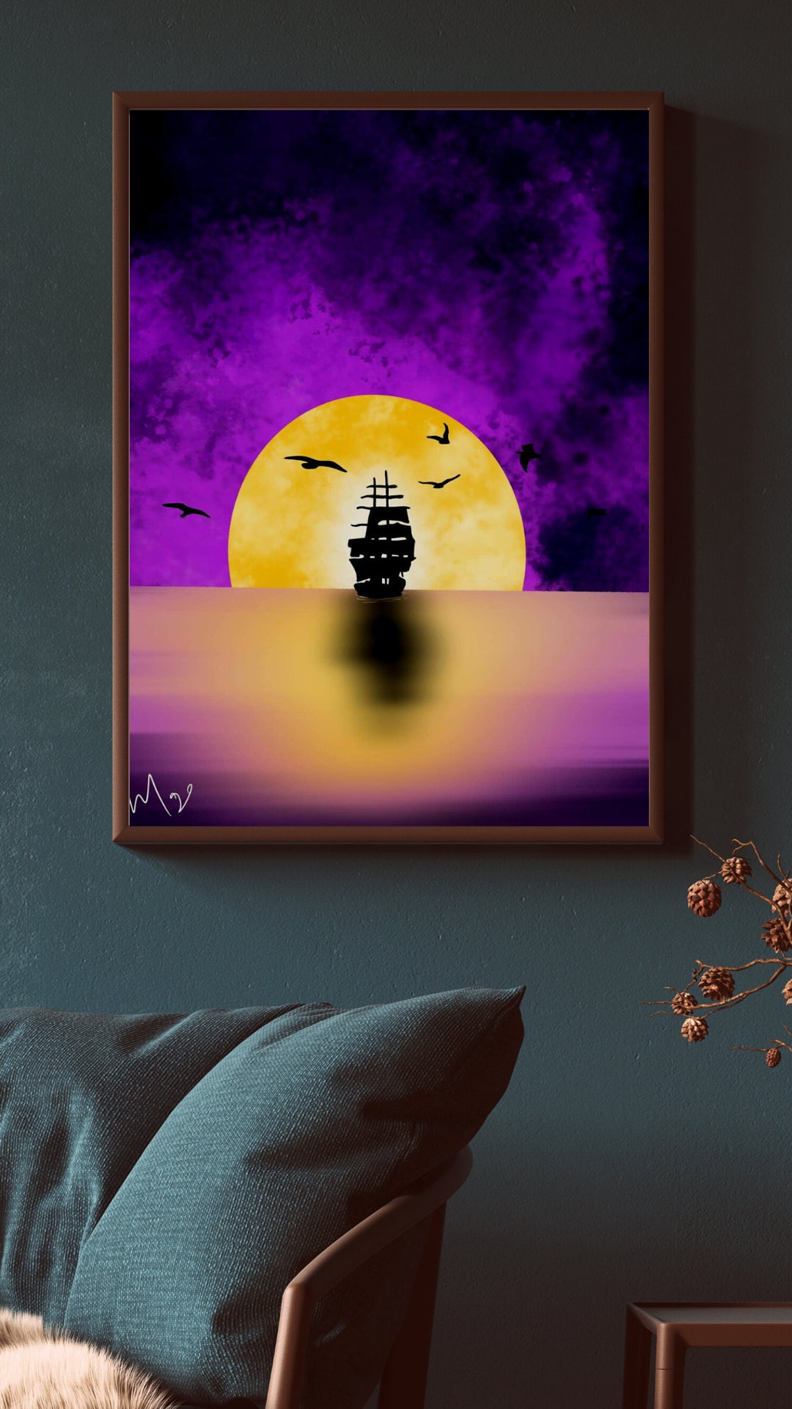 Pirate Ship Art Print Etsy