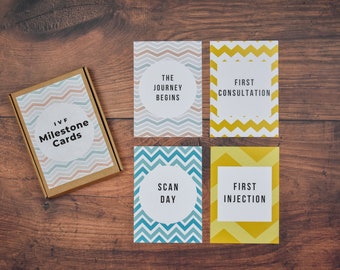 IVF Milestone Cards - Zig Zag Edition