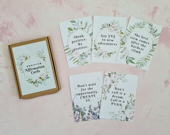 Positive Affirmationskarten - Floral Edition