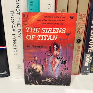 The Sirens of Titan - Kurt Vonnegut Jr. - Vintage Paperback Book - Dell 1st Edition - True First - 1959 - Richard Powers Art