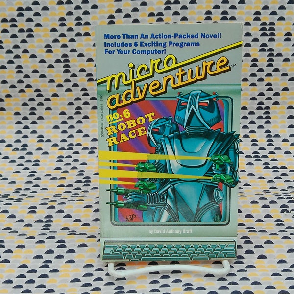 Micro Adventure # 6 - Robot Race - David Anthony Kraft  -  CYOA Basic Learn Programming - Vintage Paperback Book