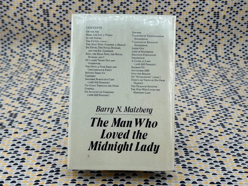 The Man Who Loved The Midnight Lady - Barry Malzberg - Doubleday -EX LIBRARY COPY image 2