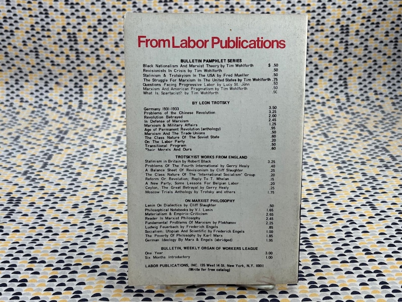 Black Nationalism & Marxist Theory - Tim Wohlforth - Bulletin Pamphlet Series - Paperback image 2