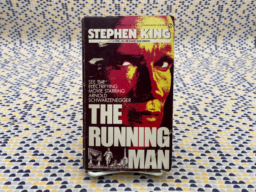 Running Man - Stephen King - Richard Bachman - Vintage Paperback Book