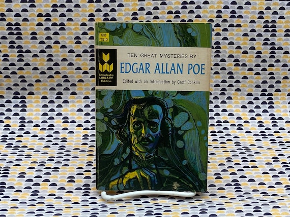 Ten Great Mysteries - Edgar Allan Poe  - Vintage Paperback Book - 50 cent Scholastic Library Edition