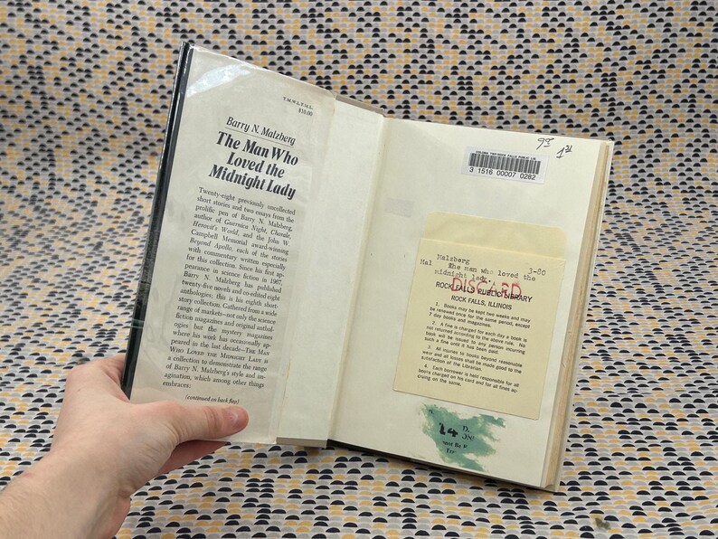 The Man Who Loved The Midnight Lady - Barry Malzberg - Doubleday -EX LIBRARY COPY image 5