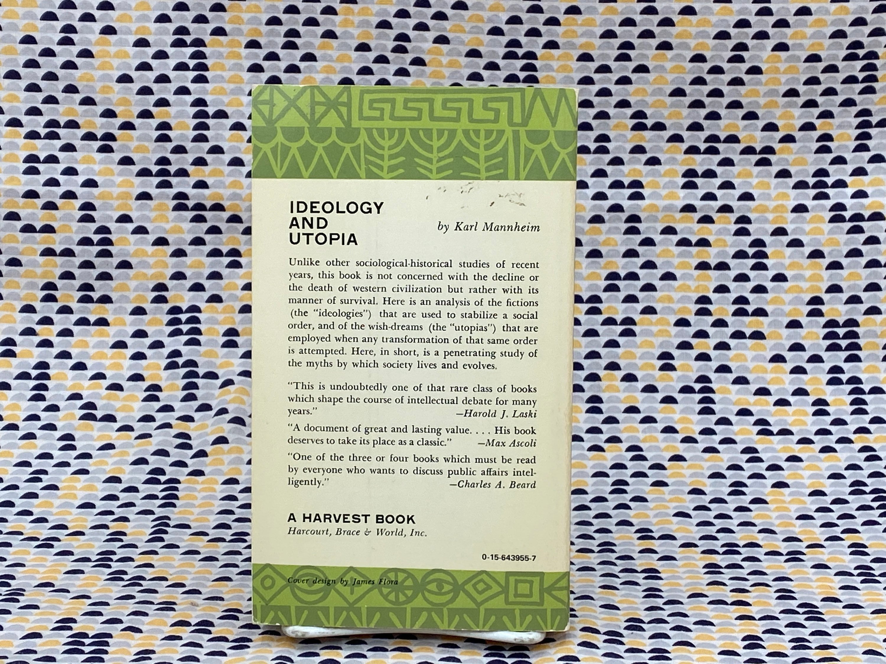 Ideology and Utopia - Karl Mannheim - Vintage Paperback Book