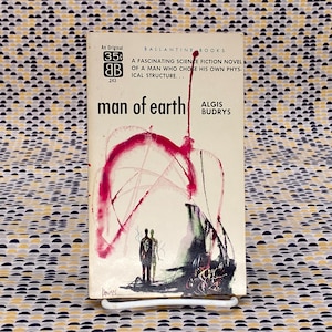 Man Of Earth - Algis Budrys - Vintage Paperback Book - Ballantine Edition - Richard Powers Cover Art