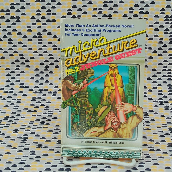 Micro Adventure # 2 - Jungle Quest - Megan and Bob Stine -  CYOA Basic Learn Programming - Vintage Paperback Book - Scholastic Edition