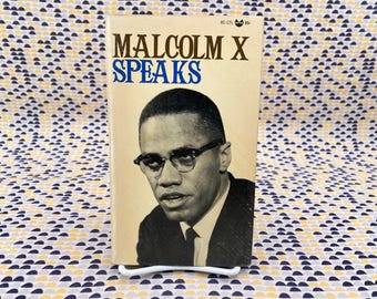 Malcolm X Speaks  - Vintage Paperback Book - 95 cent Evergreen Black Cat Edition