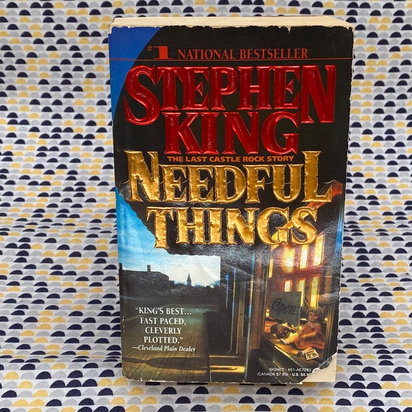 Needful Things - Stephen King - Vintage Paperback Book - Signet Books