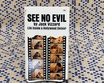 See No Evil: Vive dentro de un censor de Hollywood - Jack Vizzard - Libro de bolsillo vintage - Edición de bolsillo