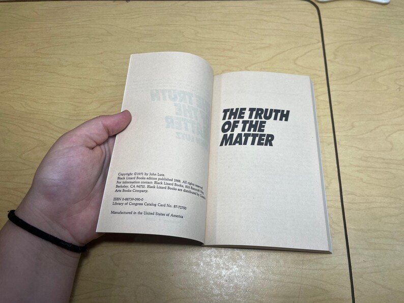 The Truth of the Matter - John Lutz - Black Lizard Crime - Paperback image 5